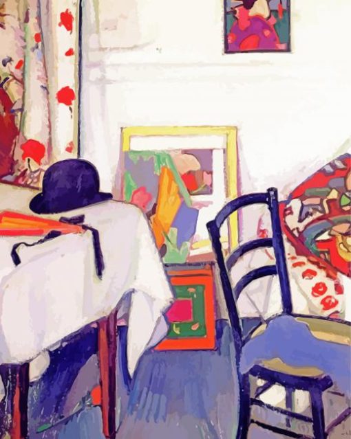 Interior With Japanese Print Peploe paint by number