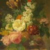 Jan Frans Van Dael Summer Flowers On Ledge paint by number