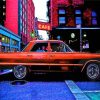 Lowrider Car In The Street paint by number