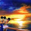 Mickey And Minnie At Sunset Paint by number