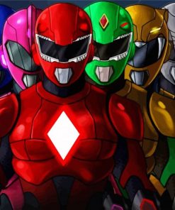 Mighty Morphin Power Ranger Characters paint by number