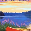 Minnesota Lake Poster Art paint by number