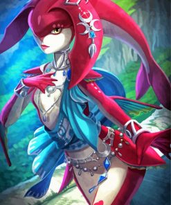 Mipha The Zora Champion paint by number