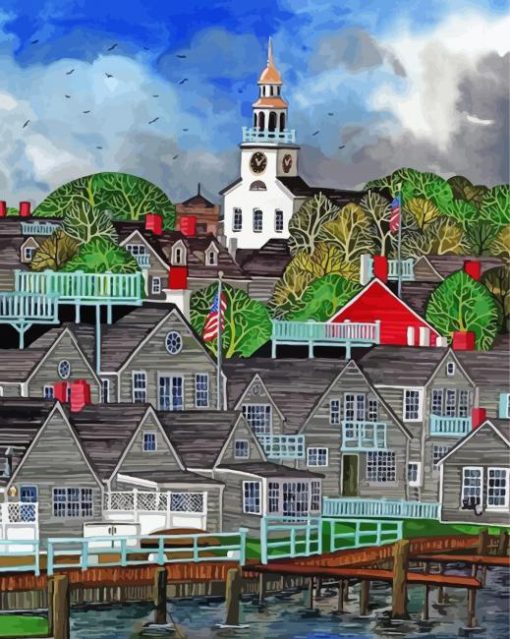 Nantucket Island paint by number