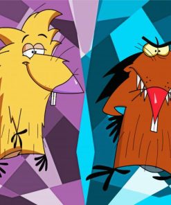 Norbert And Daggett Angry Beavers paint by number