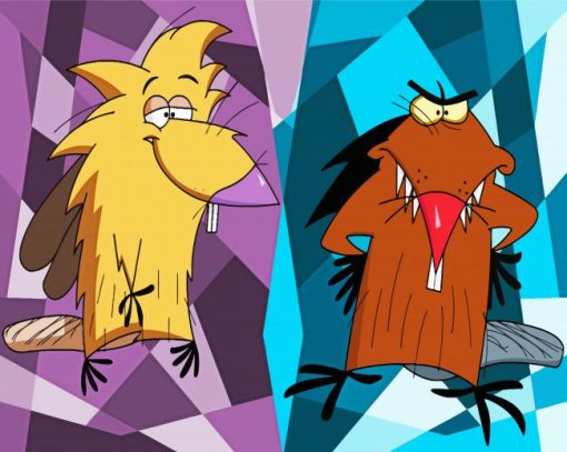 Norbert And Daggett Angry Beavers paint by number