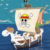 One Piece Going Merry Ship paint by number