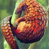 Pangolin Animal Art paint by number