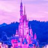 Pink Castle Disneyland Hong Kong paint by number