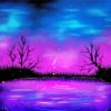 Purple Night Art paint by number