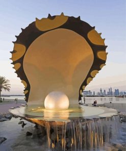 Qatar The Pearl Monument paint by number