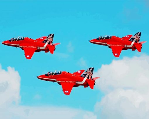 Red Arrows Jets paint by number