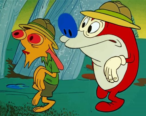 Ren And Stimpy paint by number