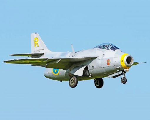 Saab 29 Tunnan paint by number