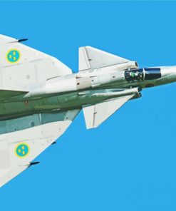 Saab 37 Viggen paint by number