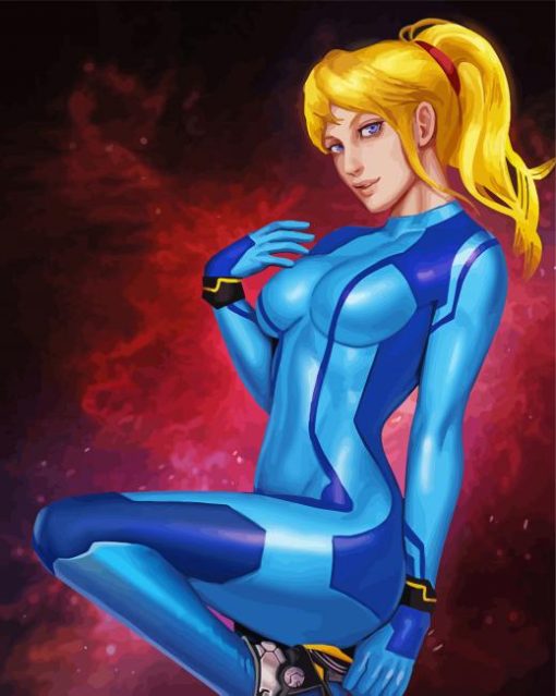 Samus Aran Fictional Character paint by number