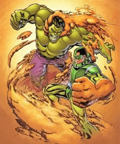 Sandman And Hulk paint by number