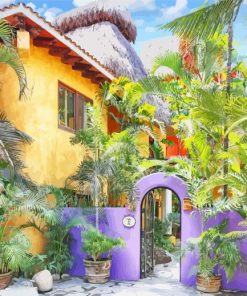 Sayulita Beach House paint by number