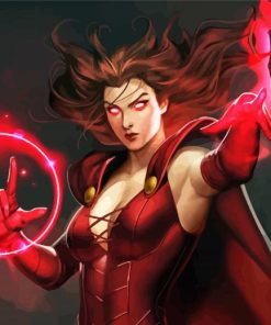 Scarlet Witch paint by number