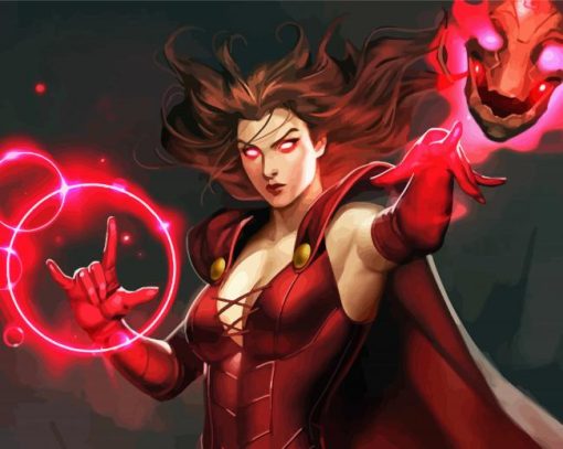 Scarlet Witch paint by number