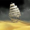 Schooner In Desert paint by number