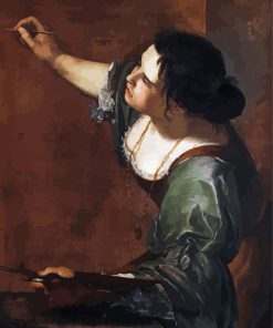 Self Portrait As The Allegory Of Painting By Artemisia Gentileschi paint by number