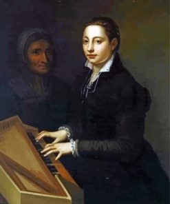 Self Portrait By Sofonisba Anguissola paint by number