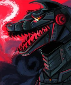 Super Mechagodzilla paint by number