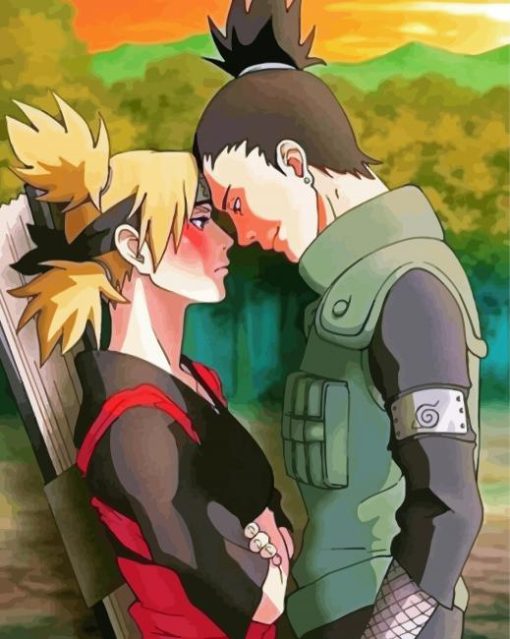 Temari And Shikamaru Characters paint by number