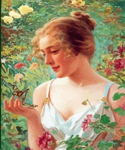 The Butterfly Woman paint by number