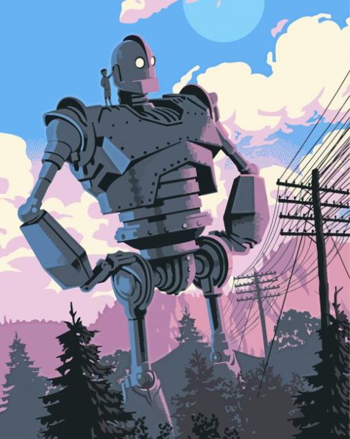 The Iron Giant Robot paint by number