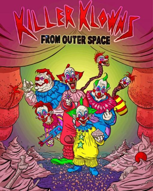 The Killer Klowns From Outer Space paint by number