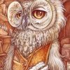 The Owl With Glasses paint by number