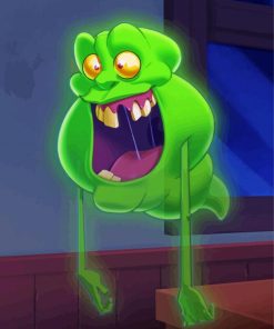 The Real Ghostbusters Slimer paint by number