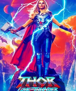 Thor Love And Thunder Poster paint by number