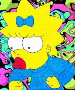 Trippy Maggie Simpson paint by number