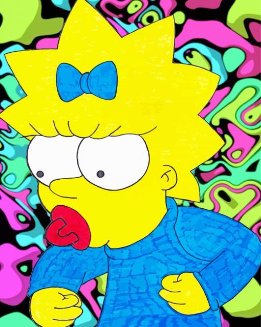 Trippy Maggie Simpson paint by number