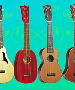 Ukuleles paint by number