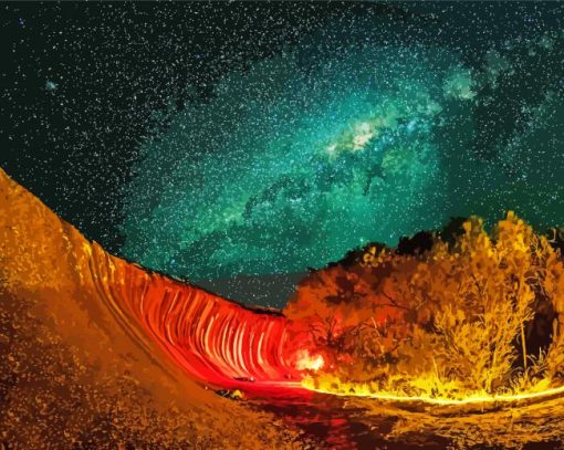 Wave Rock At Night paint by number