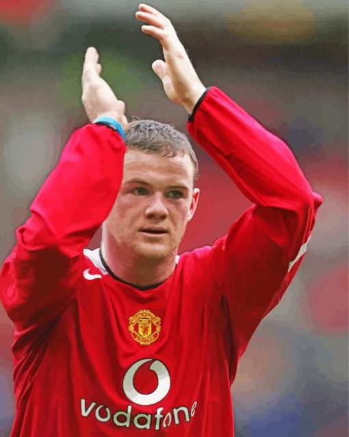 Wayne Rooney Manchester Player paint by number