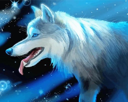 Wolf Space paint by number