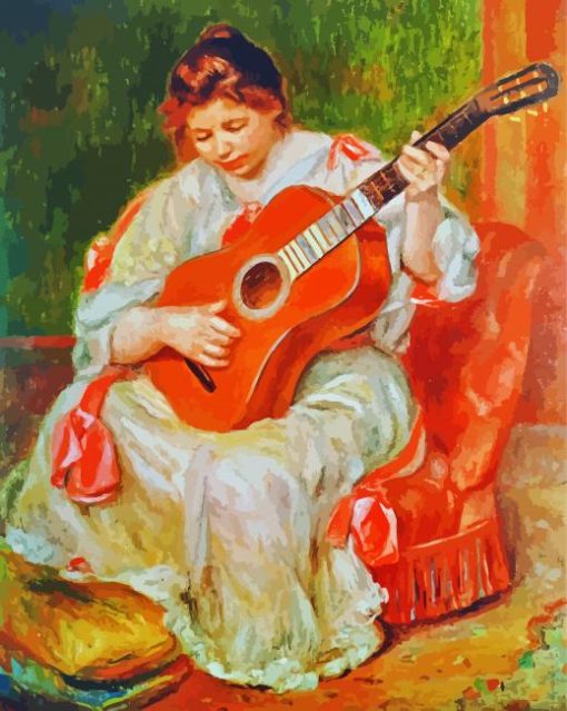 Woman Guitar paint by number