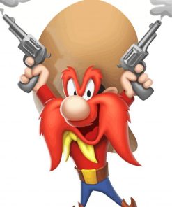 Yosemite Sam Cartoon Character paint by number