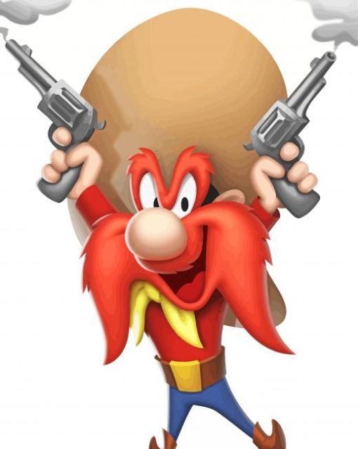 Yosemite Sam Cartoon Character paint by number