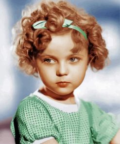 Young Shirley Temple paint by number