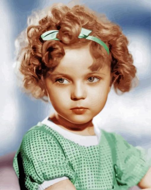 Young Shirley Temple paint by number