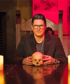 Zak Bagans With Skull paint by number