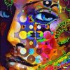 Abstract Psychedelic Head Woman paint by number