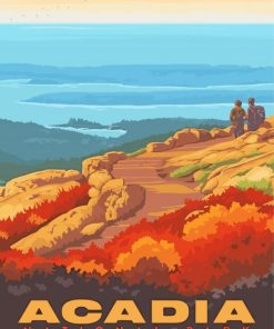 Acadia National Park Poster paint by number