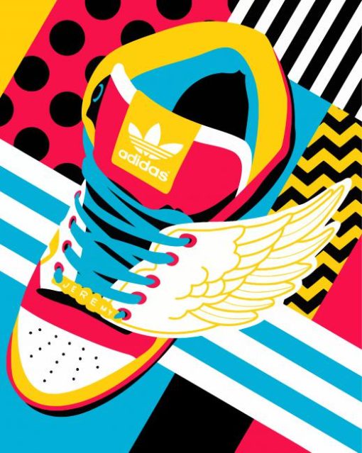 Adidas Shoe Pop Art paint by number